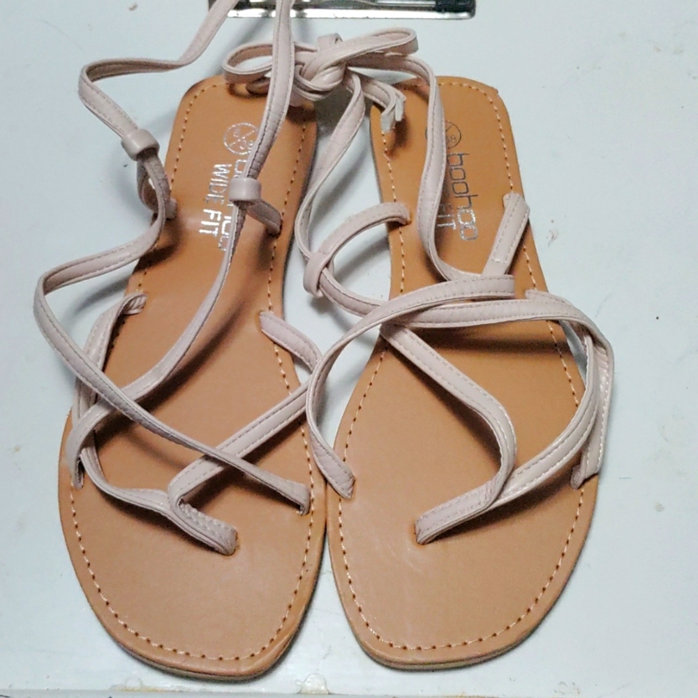 Boohoo wide fit lace up sandals